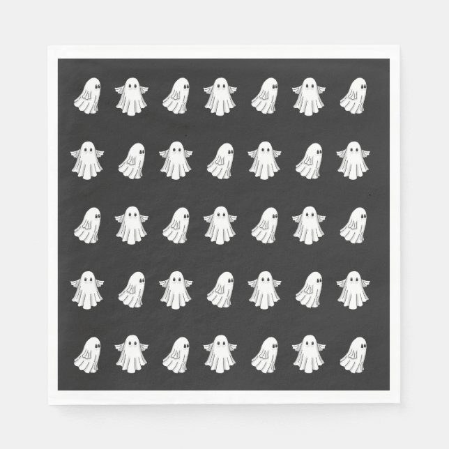 Guardanapo De Papel Fantasmas de Halloween Fofos (Frente)