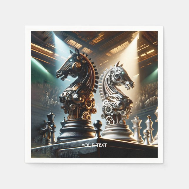 Guardanapo De Papel Fantasy - Bonitas peças de cavalaria (Frente)