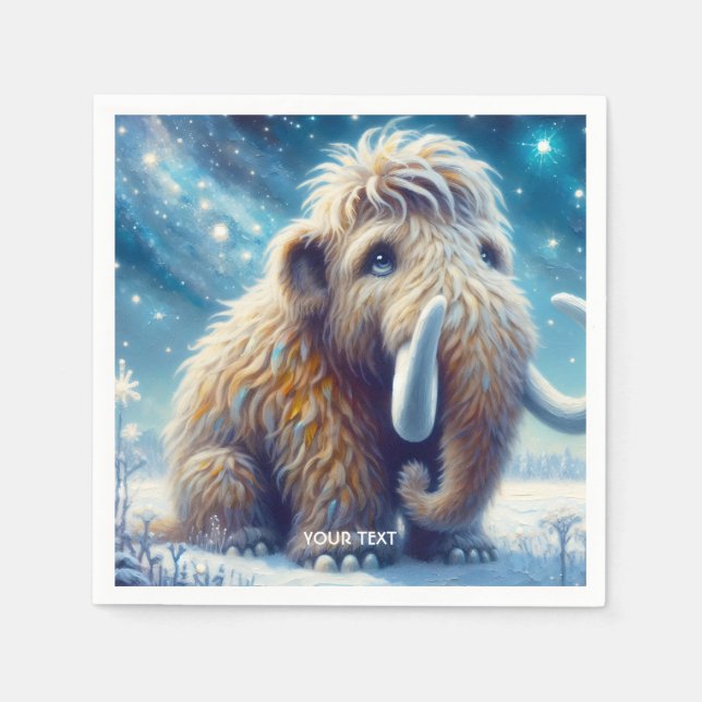 Guardanapo De Papel Fantasy Curiosa Mammoth Winter (Frente)