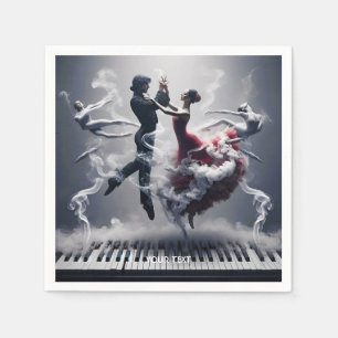 Guardanapo De Papel Fantasy Cute Dancer Ballerina Piano