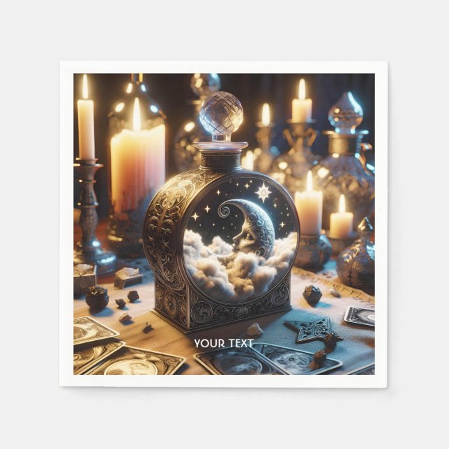 Guardanapo De Papel Fantasy Cute Decanter Moon Night (Frente)