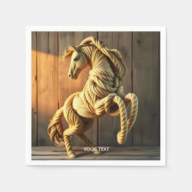 Guardanapo De Papel Fantasy Cute Knot Crafted Horse (Frente)