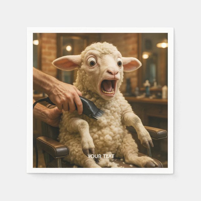 Guardanapo De Papel Fantasy Cute Lamb Assustou-Se (Frente)