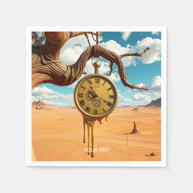 Guardanapo De Papel Fantasy Cute Tree Desert lock (Frente)