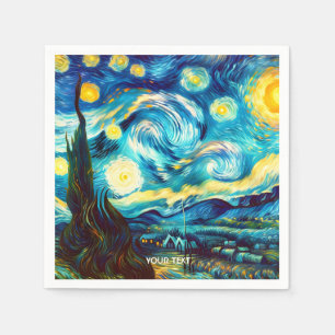 Guardanapo De Papel Fantasy Cute Van Gogh Inspirou
