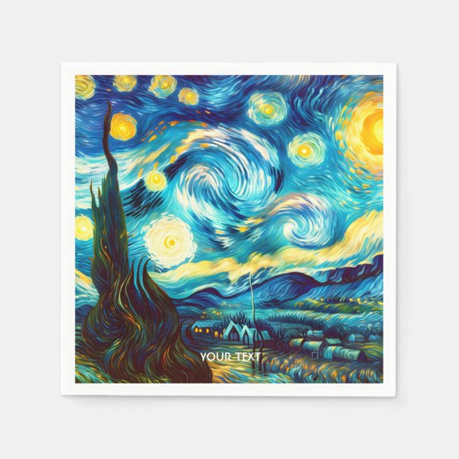 Guardanapo De Papel Fantasy Cute Van Gogh Inspirou (Frente)