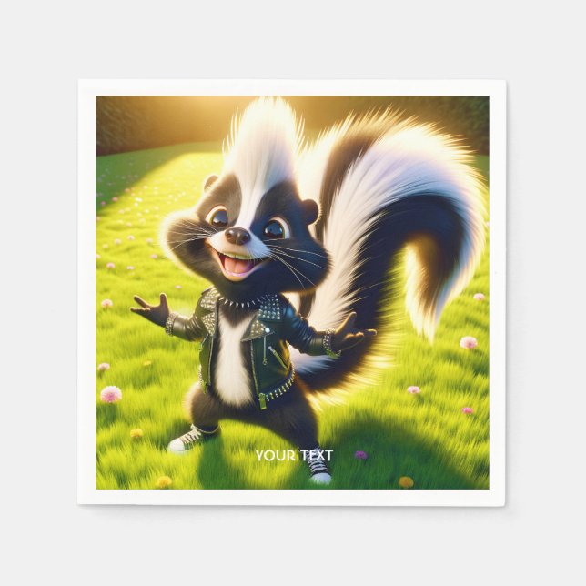 Guardanapo De Papel Fantasy - Estilo de Punk de Skunk (Frente)