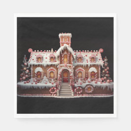 Guardanapo De Papel Fantasy Gingerbird House com Candies 2