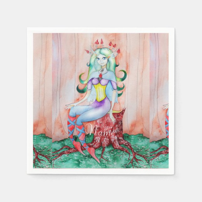 Guardanapo De Papel Fantasy Pixie Fairy Thunder_Cove (Frente)