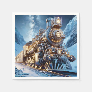 Guardanapo De Papel Fantasy Steam Train Winter