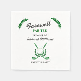 Guardanapo De Papel Farewell Retirement Golf Club Wreath Themed Party