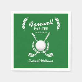 Guardanapo De Papel Farewell Retirement Golf Clusters Wreath Themed Pa