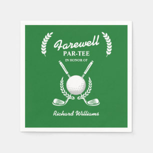 Guardanapo De Papel Farewell Retirement Golf Clusters Wreath Themed Pa