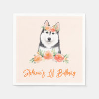 Farinhas de Pêssego e Husky Siberianos, Cute, Aniv