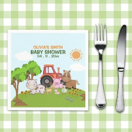 Guardanapo De Papel Farm Barnyard Baby Shower