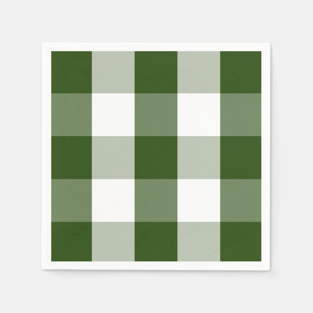 Guardanapo De Papel Farmhouse Green Buffalo Checknapons (Frente)