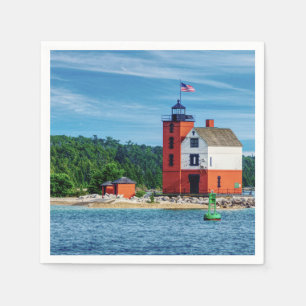 Guardanapo De Papel Farol da Ilha Round