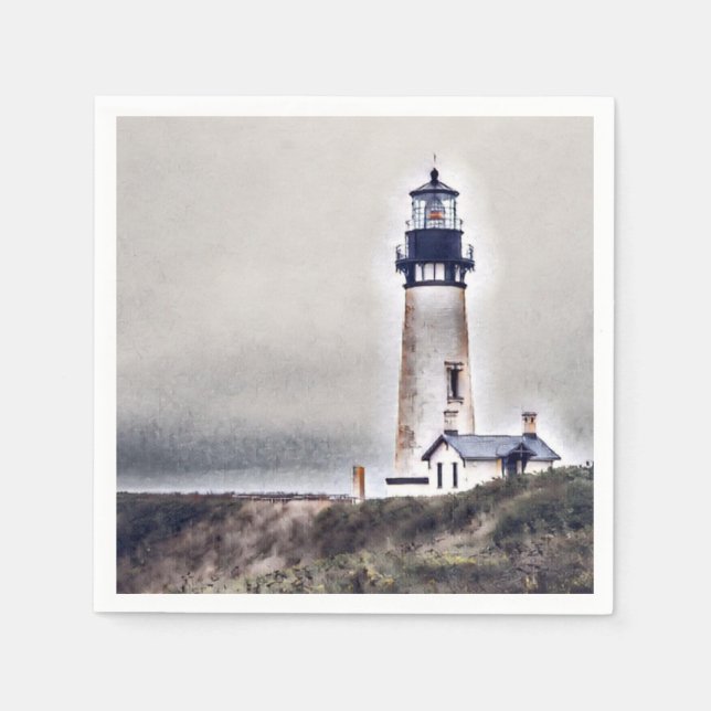 Guardanapo De Papel Farol Yaquina Head Newport Oregon (Frente)
