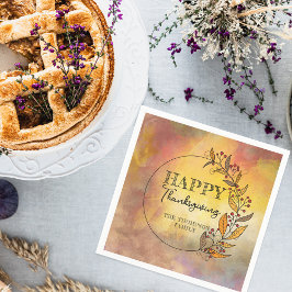 Guardanapo De Papel Farra De Folhas De Dodle E Ação De Graças De Berri