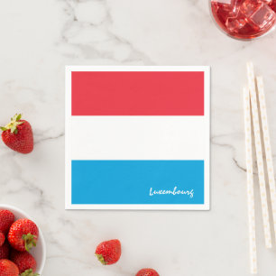 Guardanapo De Papel Fãs do esporte/moda do Luxemburgo e da bandeira