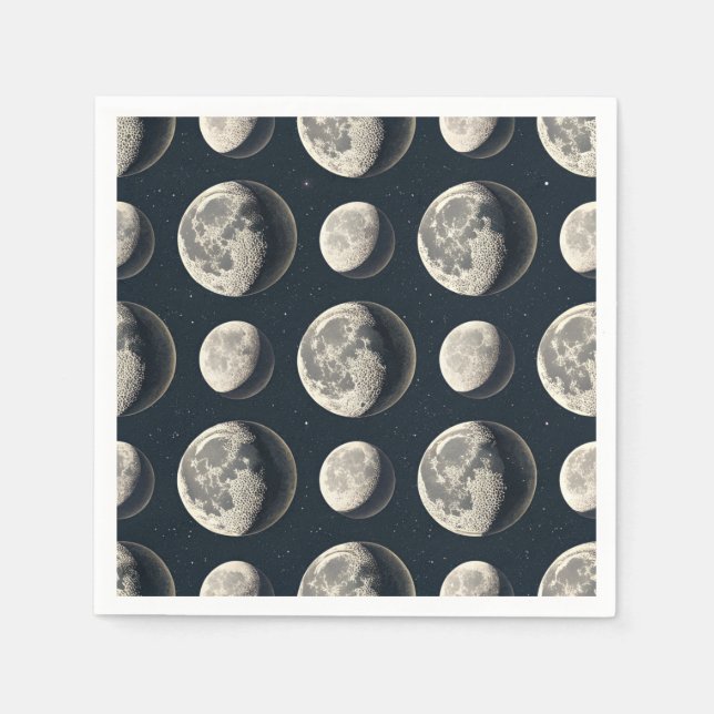 Guardanapo De Papel Fase da Lua Celestial (2) (Frente)