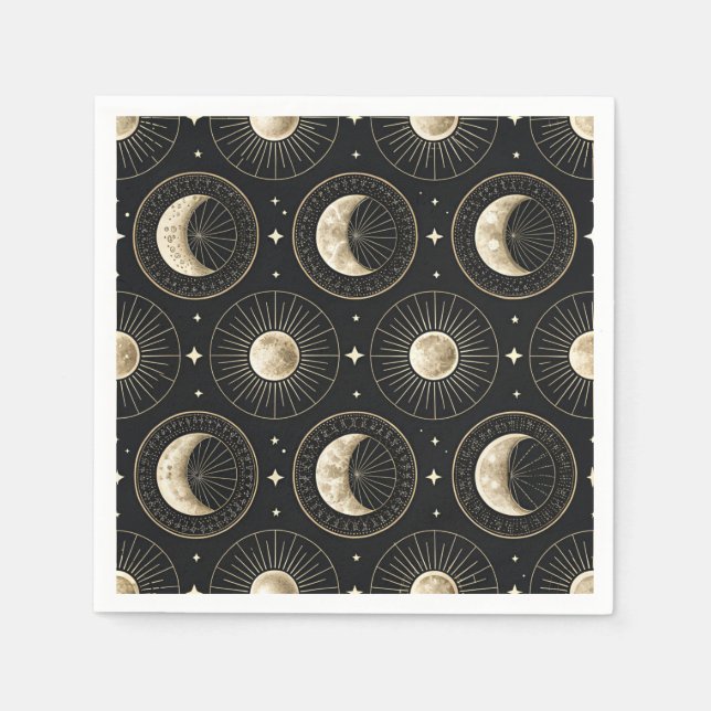 Guardanapo De Papel Fase da Lua Celestial (5) (Frente)