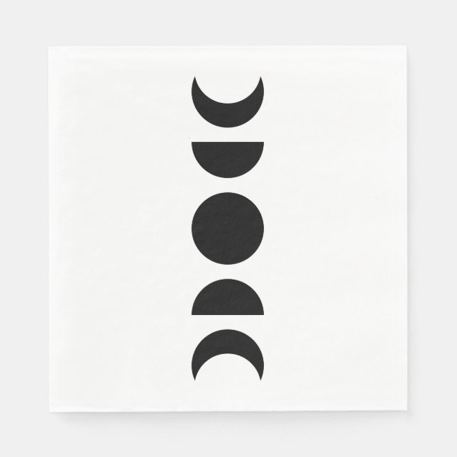 Guardanapo De Papel Fases da Lua Celestial (Frente)