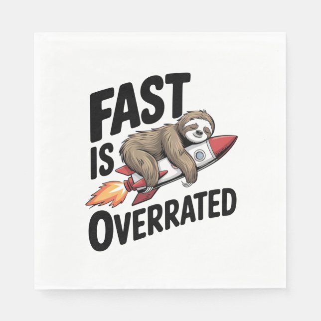 Guardanapo De Papel Fast é superestimado em Sloth Rocket (Frente)