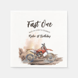 Guardanapo De Papel Fast One Little Racer First Birthday