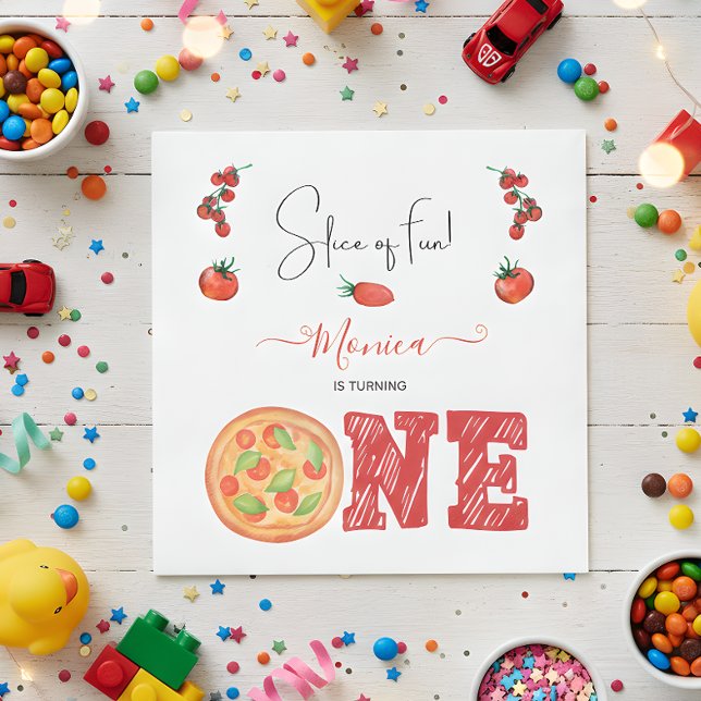 Guardanapo De Papel Fatia de diversão, primeiro aniversário (Criador carregado)