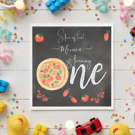 Guardanapo De Papel Fatia de diversão, primeiro aniversário de pizza