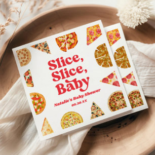 Guardanapo De Papel Fatia, Fatia, Bebê! Chá de fraldas de pizza