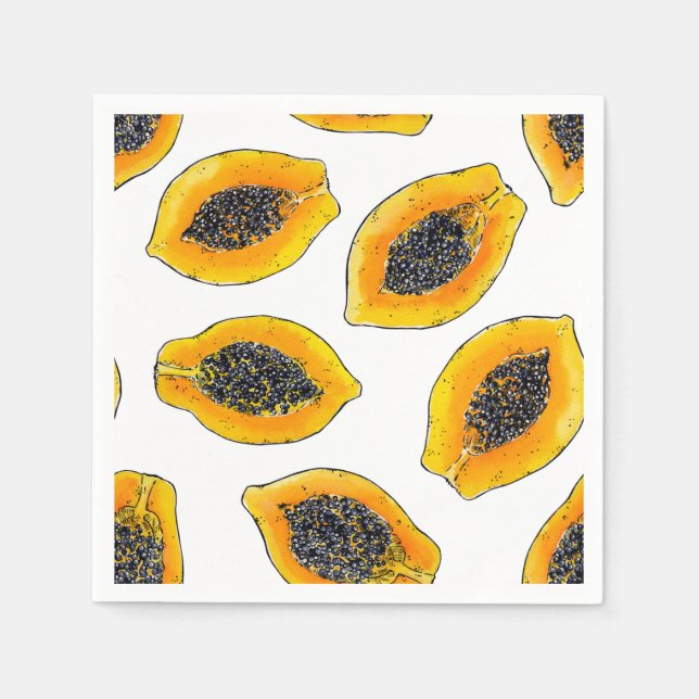 Guardanapo De Papel Fatias de Papaya (Frente)