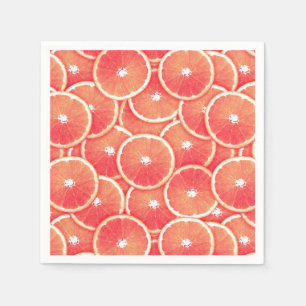 Guardanapo De Papel Fatias de toranja rosa