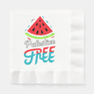 Guardanapo De Papel Fatias Pacíficas Melancia Palestina Livre - Suport