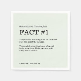 Guardanapo De Papel Fato de Casamento Branco Verde Simples