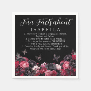 Guardanapo De Papel Fato divertido da Quinceañera, Vermelho Rosa Gótic