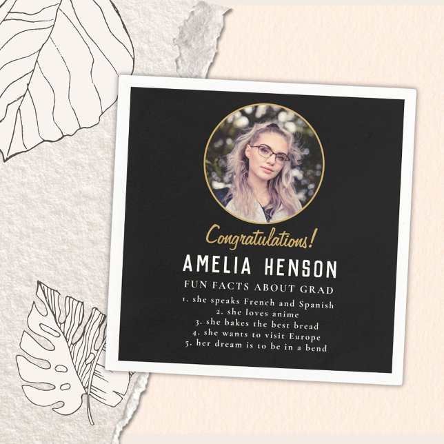 Guardanapo De Papel Fato divertido Graduação de Foto Simples de Forman (Criador carregado)