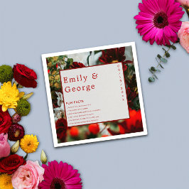 Guardanapo De Papel Fatos de diversão das Rosas vermelhas elegantes Ca