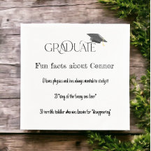 Fatos de diversão do Boné de formatura do formando