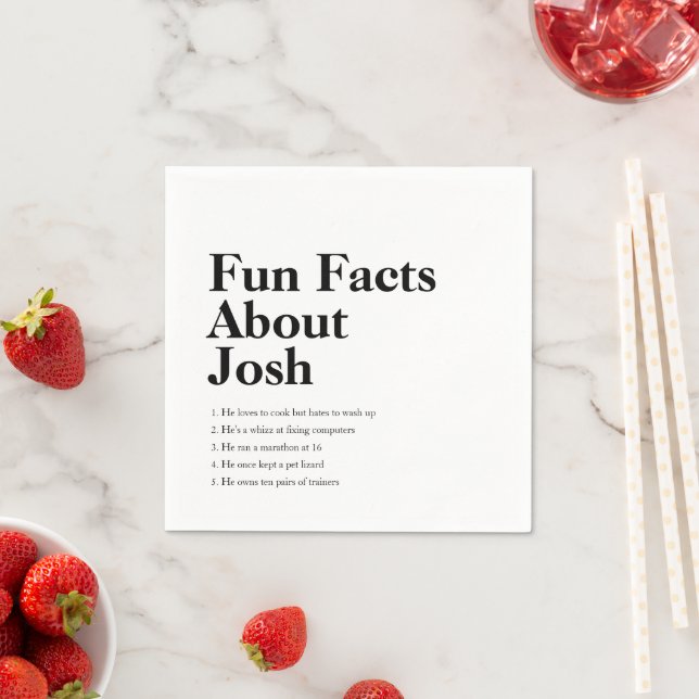 Guardanapo De Papel Fatos de diversão do formando Formando personaliza (Insitu)