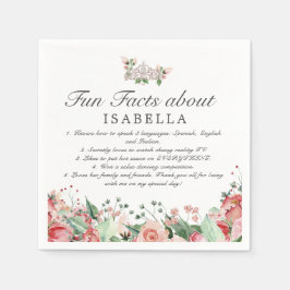 Guardanapo De Papel Fatos de diversão do partido Quinceañera rosa Nápo