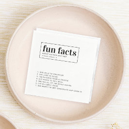 Guardanapo De Papel Fatos de diversão minimalistas casando Napkins