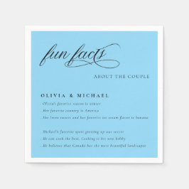 Guardanapo De Papel Fatos Divertidos Casamento de Tipografia Simplesme