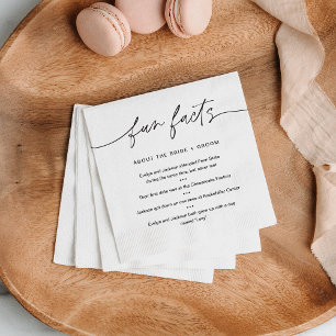 Guardanapo De Papel Fatos divertidos de EVERLEIGH sobre noiva e noivo