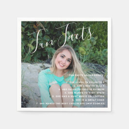 Guardanapo De Papel Fatos Divertidos Graduação Foto Simples Manuscrito