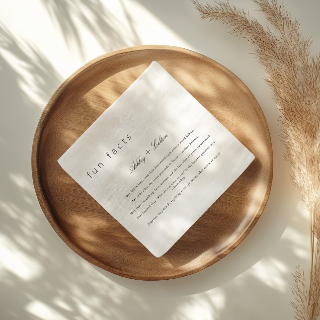 Guardanapo De Papel Fatos Divertidos Simples Sobre o Casamento dos Rec (Criador carregado)