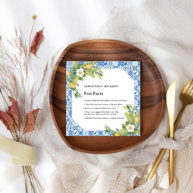 Guardanapo De Papel Fatos Divertidos Sobre o casamento de limão dos Ne (Criador carregado)