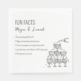 Guardanapo De Papel Fatos do casamento Fatos desenhados à mão na torre