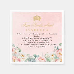 Guardanapo De Papel Fatos Dourados do Quinceañera Fatos Divertidos Nap